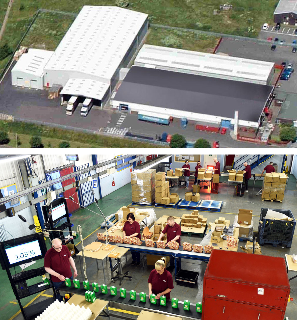 Photo: APS's 65,000 sq ft Blyth factory/fulfilment centre provides gift assembly, pick-and-pack, sub-assembly, labelling, collation, flow-wrapping, blister packing and filling services - and has space for further expansion